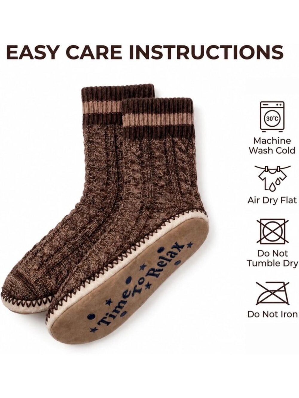 Cozy Men's Fleece-Lined Slippers | Soft Sole, Non-Slip, Warm Sock Shoes - Picture 8 of 9
